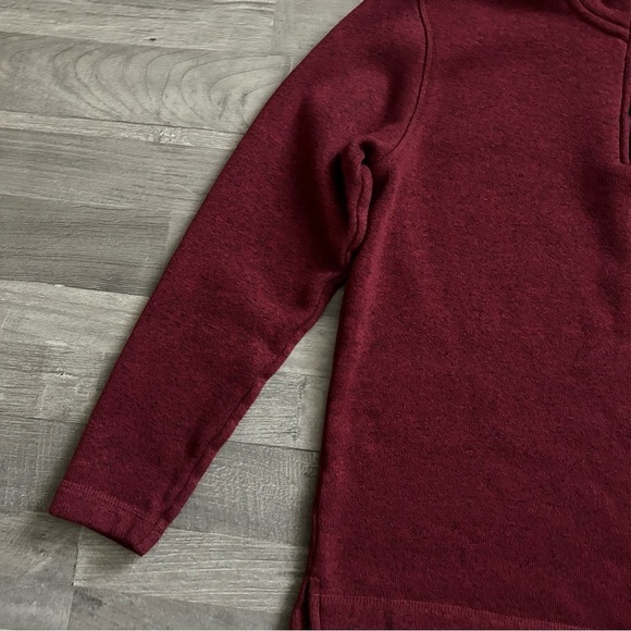 Wrangler Men's Red Long Sleeve Fleece Quarter Zip Sweater S - Picture 3 of 7